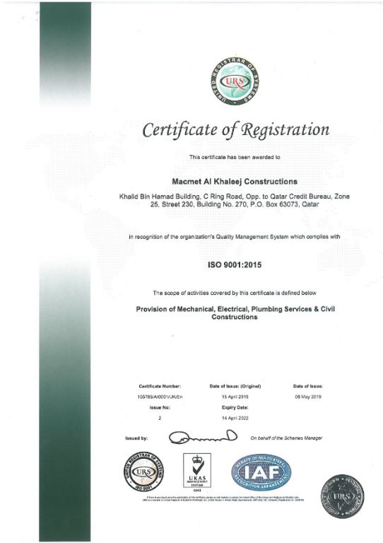 ISO CERTIFICATION